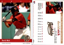 David Nick 2011 Grandstand Visalia Rawhide #NNO Card *AutographDen*