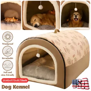 Dog House Kennel Pet Dog Cat Bed for Large Dogs Winter Warm Plush Cat Bed Nest - Picture 1 of 12
