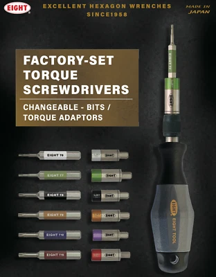 Eight Tool Factory-Set Torque Screwdriver Set. W/Metal Case - Image 1 of 3