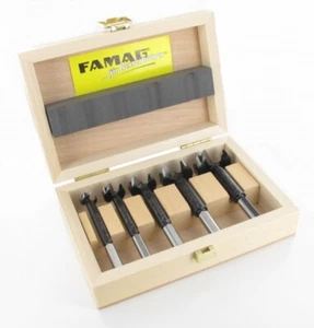 Famag Bormaxx Satz 5 tlg Forstnerbohrer Kunstbohrer 15,20,25,30,35 mm Bohrmax . - Bild 1 von 1
