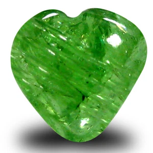 1.76 ct AAA Translucent   Heart Cabochon (7 x 7 mm) Green Tsavorite Garnet - Picture 1 of 1