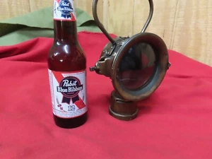 Vtg NeverOut Pat'd Brass lantern,Carraige,Headlight/Side Mnt,Kersosene,USA~GD+🤠 - Picture 1 of 19