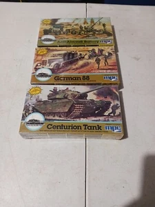 Lot 407 3x Sealed Vtg Model MPC Military 1:76 Centurion Tank 6205 German 88 Ww2 - Picture 1 of 2