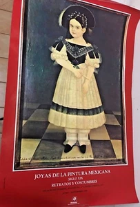 Vintage Poster Ausstellung mexikanischer Kostüme in Joyas de la Pintura Mexica - Bild 1 von 4