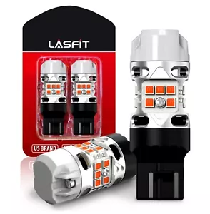 LASFIT LED Amber Turn Signal Light Bulbs 3157 / 3457 / 4157 w/ Anti Hyper Flash - Picture 1 of 1