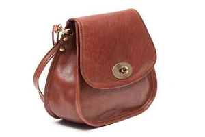 SHOULDER BAG IN COGNAC TAN LEATHER. - Picture 1 of 4