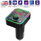 Bluetooth 50 Car Wireless Fm Transmitter Mp3 Player 2 Usb Pd Charger Adapter