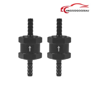 2PCS 1/4" 6mm Fuel Check Valve One Way Inline Non Return Diesel Gasoline Black - Picture 1 of 14