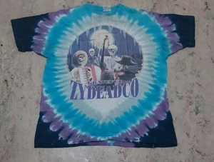 Camiseta Rara Gira Primavera '95, Greatful Dead, Grateful Zydeadco, Azul Líquido - Imagen 1 de 10