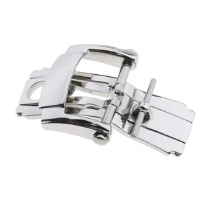 Stainless Steel Butterfly Deployment Clasp Watch Deployant Buckle 18mm - Picture 1 of 3