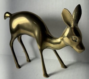 Brass Deer Doe Made in Korea Vintage - Picture 1 of 5