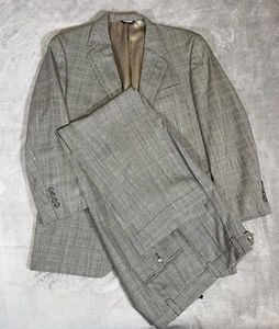 Austin Reed Suit Men’s 40R Glen Plaid Cream Black - Picture 1 of 24