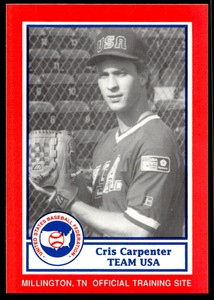 1990 Pan Am Team USA Red BDK 19 Cris Carpenter   USA  Baseball Card