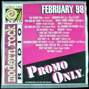 PROMO ONLY "MODERN ROCK FEBRUARY 1998" DJ PROMO CD COMPILATION OASIS, AIR *NEW* - Imagen 1 de 3