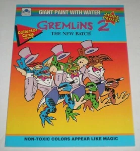 Vintage 1990 A Golden Book GREMLINS 2 THE NEW BATCH Giant Paint With Water NOS - Imagen 1 de 2