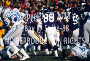 ALAN PAGE, MATT BLAIR,JEFF SIEMON MINNESOTA VIKINGS VS. DETROIT LIONS 1976 - Picture 1 of 4