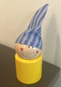 Wooden Toy Toddler Size Sleep Cap yellow body toy - Picture 1 of 9