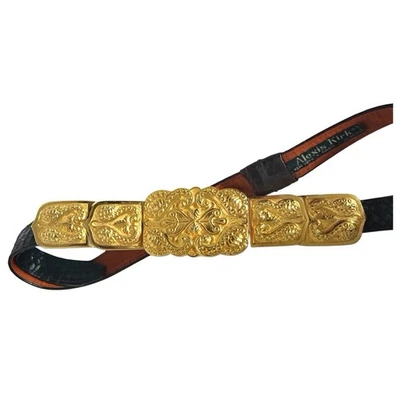 Vintage Alexis Kirk Snakeskin Belt with Gold Buckle Delicate About 33” * As Is - Image 1 of 4