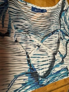 Apt 9 Mujer Multicolor Azul Natación Cubre con Cuello Cruzado Entrecruzado Talla 1X - Imagen 1 de 7