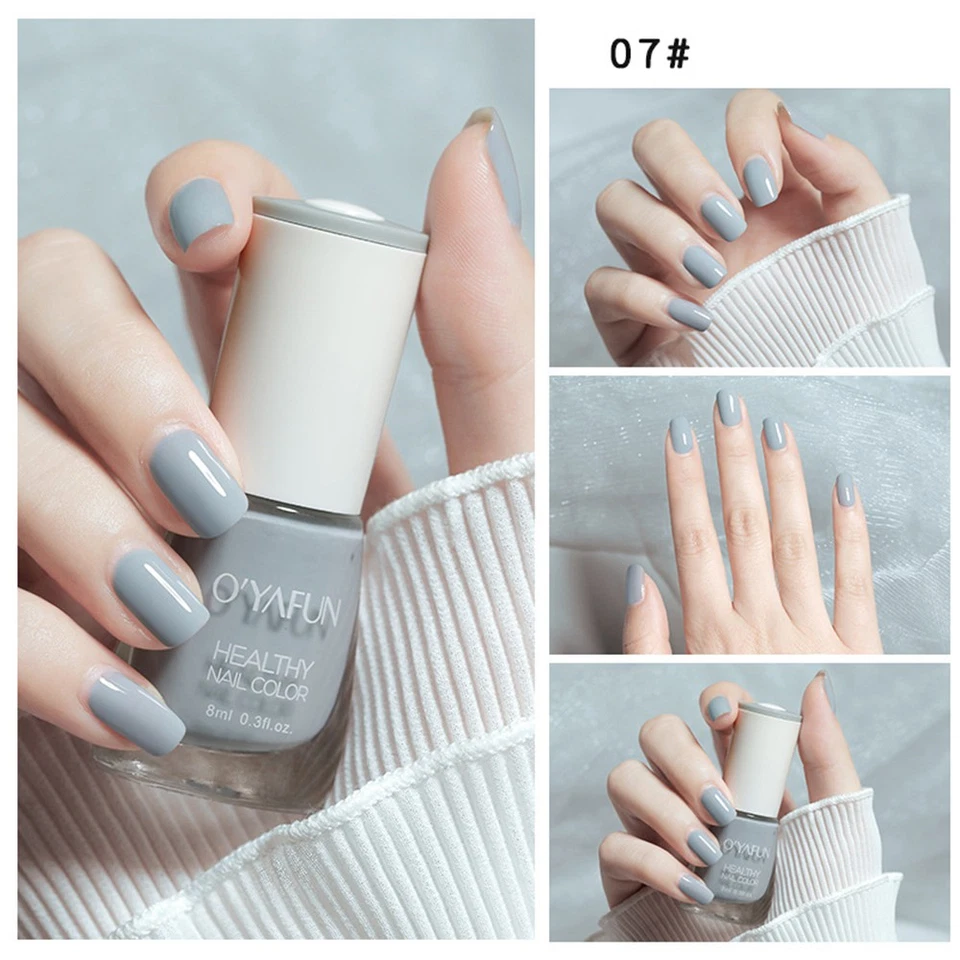 Waterproof Tearable Nail Polish Nail Varnish Gel Quick-drying Solid Color 8ml ∂ - Image 1 of 4