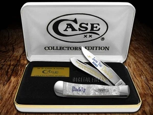 Case xx Trapper Knife Love You Daddy White Pearl Corelon 1/500 Stainless ###3 - Picture 1 of 4