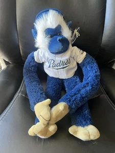 Raro azul de los Padres de San Diego RALLY MONKEY Forever coleccionables 18"" con etiquetas - Imagen 1 de 3