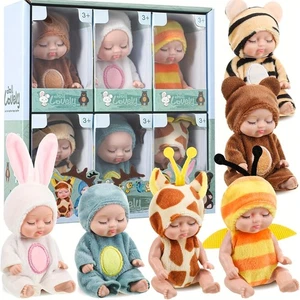 6-Pack Mini Dolls Set, 10.16 cm Doll House Dolls with Changeable Handmade Outfit - Picture 1 of 6