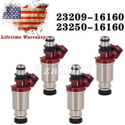 PACK OF 4 Fuel Injector For 1994-1997 Toyota Celica 1.8L 23209-16160 23250-16160 - Изображение 1 из 4