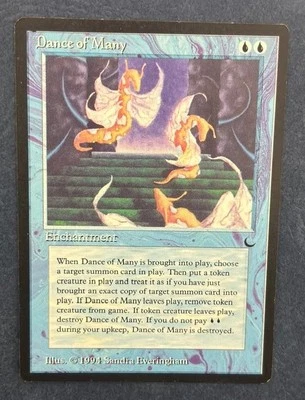 MTG THE DARK DANCE OF MANY MAGIC THE GATHERING BLUE ENCHANTMENT RARE - Image 1 of 4