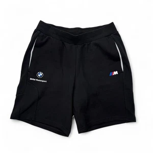 Puma BMW Motorsport Black Athletic Shorts Mens Large Sweat Jersey - Picture 1 of 9