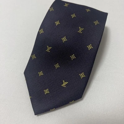 Louis Vuitton 真丝 Monogram 领带 紫色 褐色 二手 — 第 1/2 张图片