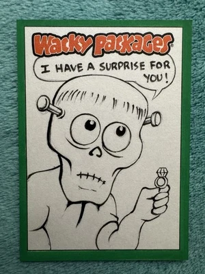 2025 Topps дурацкие пакеты Хэллоуин 1/1 эскиз карта ~ Дэвид Асеведо ~ - Изображение 1 из 2