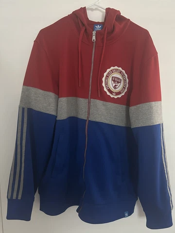 adidas FC Dallas Hoodie Jacket Large Red/Blue Cover