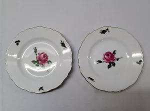 2 Teller Porzellan Teichert Wildrose Rose ⌀ 19 cm - Bild 1 von 3