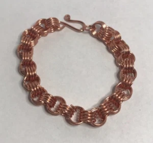 Handmade Copper Bracelet Unisex, 7 1/2" Long, 1/4" width New - Picture 1 of 3