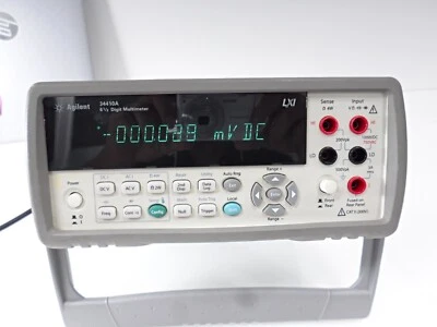 Agilent 34410A 6.5 Digit Digital Multimeter DMM w/ GPIB, LAN,USB, Test Leads - Image 1 of 4
