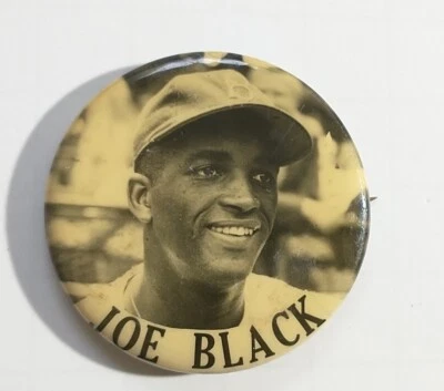 Joe Black 1950's Baseball  Brooklyn Dodgers World Series Pin Button Pinback - Image 1 of 4