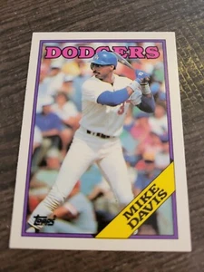 Tarjeta de béisbol intercambiada Mike Davis #33T 1988 "Topps" - Imagen 1 de 2