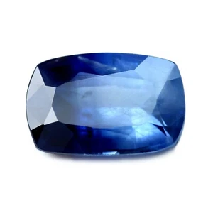 Certified 1.49ct Natural Blue Sapphire SI Clarity Madagascar Cushion 7.8x5.2mm - Picture 1 of 4