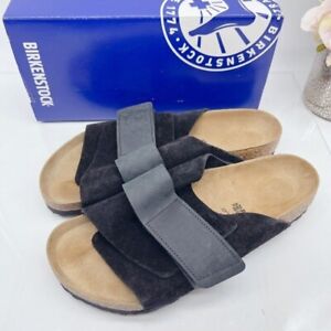 Birkenstock Kyoto Sandal Black Suede Leather Mens EU 42 US 9- 9.5