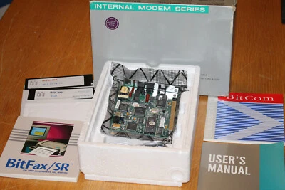 BitCom 8-bit ISA Intern Modem 9600 Boud mit FAX + OVP, Treiber Disketten 5.25'' - Bild 1 von 4