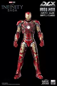 Threezero DLX 1/12 Marvel Iron Man Mark 43 XLIII Battle Damaged Version MISB - Imagen 1 de 6