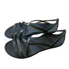 Crocs women’s black isabella strappy jelly comfort sandals size 8