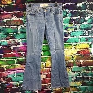 Abercrombie Girls Flare Jeans Size 2 Long - Picture 1 of 6