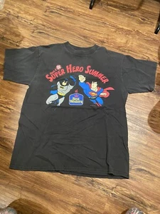 vintage batman superman dc comics super hero shirt 90s xl - Picture 1 of 6