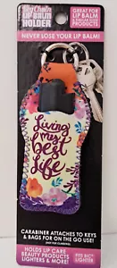 Lighter/Lip Balm Case Holderw/Key Chain Fits Bics - Living My Best Life - Picture 1 of 2