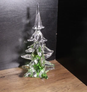 Árbol de Navidad de vidrio transparente/verde FM Konstglas Ronneby Suecia SIN MARCAS - Imagen 1 de 2