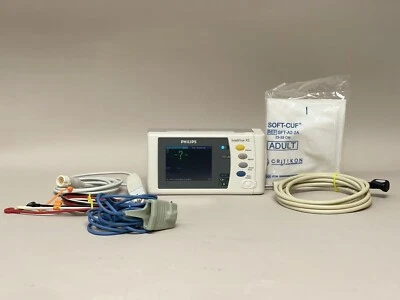 Philips IntelliVue X2 Patient Monitor M3002A - A01 C06 - W/ SPO2,ECG,NBP CABLES - Image 1 of 4