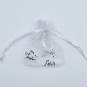 3x4 4x6 5x7 Butterfly Organza Gift Bags Jewelry Candy X-mas Pouch Wedding Favor 