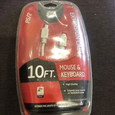 PS/2 Mouse & Keyboard 10 ft. Extension Cable General Electric GE BRAND NEW! - Image 1 of 4